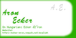 aron ecker business card